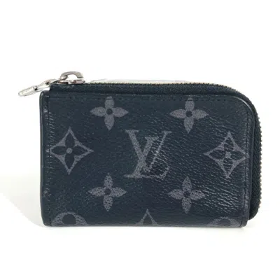 Pre-owned Louis Vuitton Black Coated Canvas Coin Purse/coin Case ()