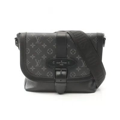 Pre-owned Louis Vuitton Black Coated Canvas Monogram Eclipse Pvc Leather Shoulder Bag ()