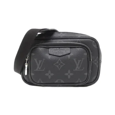 Pre-owned Louis Vuitton Black Coated Canvas Pochette Shoulder Bag ()