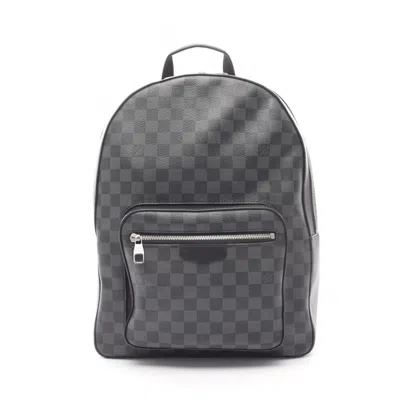 Pre-owned Louis Vuitton Black Coated Canvas Pvc Damier Graphite Leather Backpack ()