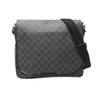 Pre-owned Louis Vuitton Black Coated Canvas Pvc Leather Damier Graphite Shoulder Bag ()