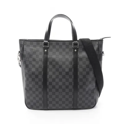 Pre-owned Louis Vuitton Black Coated Canvas Pvc Leather Tote Bag ()
