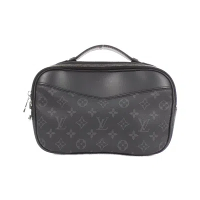 Pre-owned Louis Vuitton Black Coated Canvas Shoulder Bag ()