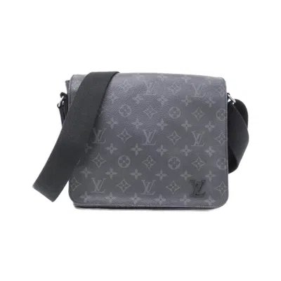 Pre-owned Louis Vuitton Black Coated Canvas Shoulder Bag ()