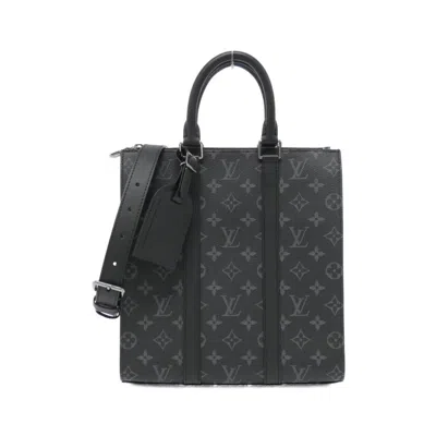 Pre-owned Louis Vuitton Black Coated Canvas Tote Bag ()