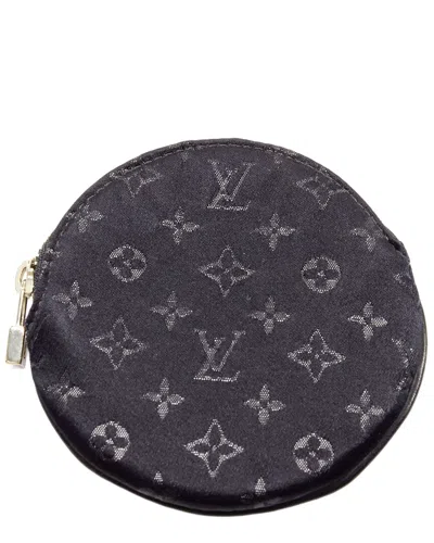 Pre-owned Louis Vuitton Black Cotton Monogram Coins Pouch Bag (authentic Pre-loved)