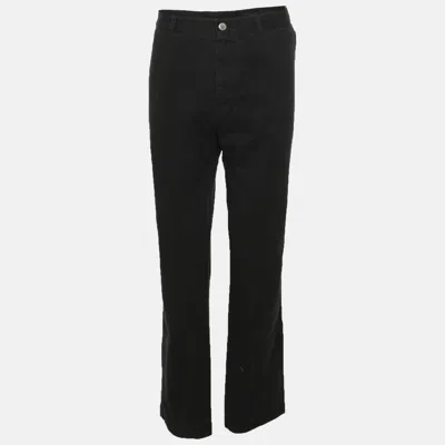 Pre-owned Louis Vuitton Black Cotton Straight Leg Trousers Xxxl