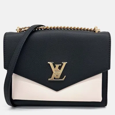 Pre-owned Louis Vuitton Black Cream Leather My Lock Me Bb