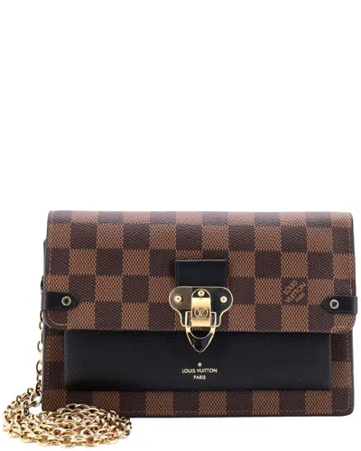 Louis Vuitton Black Damier & Leather Vavin Chain Wallet Nm (authentic Pre-  Loved)