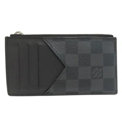 Pre-owned Louis Vuitton Black Damier Canvas Coin Purse/coin Case ()
