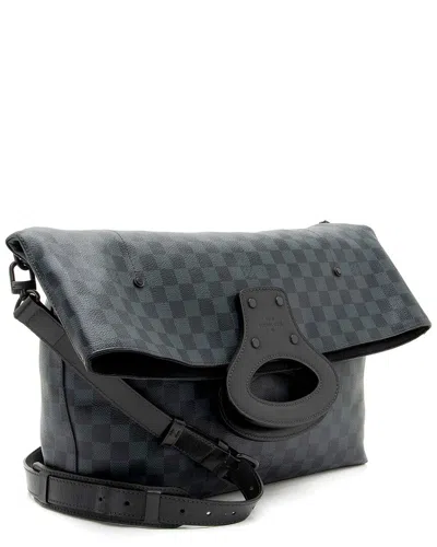 Pre-owned Louis Vuitton Black Damier Cobalt Folded N/s (authentic Pre-loved)