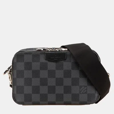 Pre-owned Louis Vuitton Black Damier Graphite Alpha Wearable Wallet