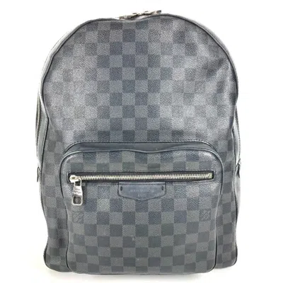Pre-owned Louis Vuitton Black Damier Graphite Backpack ()