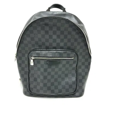 Pre-owned Louis Vuitton Black Damier Graphite Backpack ()