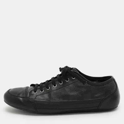 Pre-owned Louis Vuitton Black Damier Graphite Canvas And Leather Low Top Sneakers Size 43