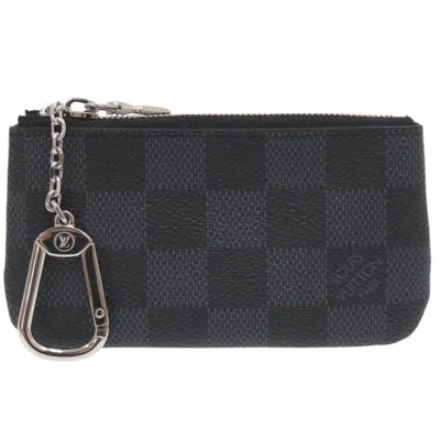 Pre-owned Louis Vuitton Black Damier Graphite Canvas Coin Purse/coin Case ()