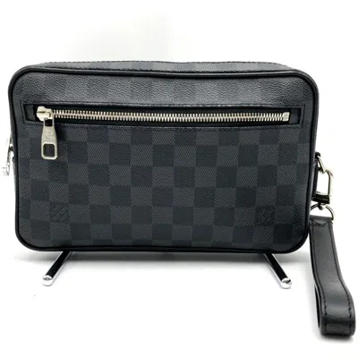 Pre-owned Louis Vuitton Black Damier Graphite Clutch Bag Pochette ()