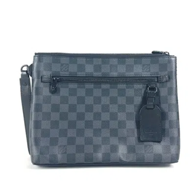 Pre-owned Louis Vuitton Black Damier Graphite Clutch Bag Pouch ()