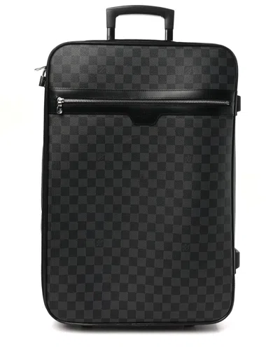 Pre-owned Louis Vuitton Black Damier Graphite Coated Canvas Pegase 60 (authentic Pre-  Loved)