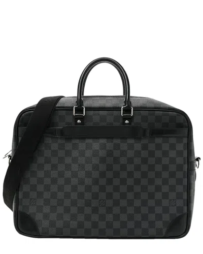 Pre-owned Louis Vuitton Black Damier Graphite Coated Canvas Porte-documents Voyage  Briefcase (authentic Pre-l