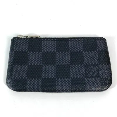 Pre-owned Louis Vuitton Black Damier Graphite Coin Purse/coin Case ()