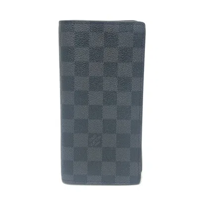 Pre-owned Louis Vuitton Black Damier Graphite Coin Purse/coin Case ()