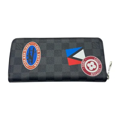 Pre-owned Louis Vuitton Black Damier Graphite Coin Purse/coin Case ()