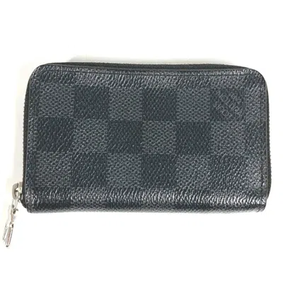 Pre-owned Louis Vuitton Black Damier Graphite Damier Graphite Coin Purse/coin Case ()