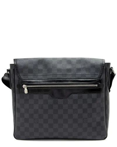 Pre-owned Louis Vuitton Black Damier Graphite Daniel Mm (authentic Pre-loved)