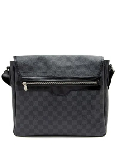 Pre-owned Louis Vuitton Black Damier Graphite Daniel Mm (authentic Pre-loved)