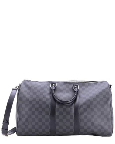Pre-owned Louis Vuitton Black Damier Graphite Keepall Bandouliere 45 (authentic Pre-  Loved)