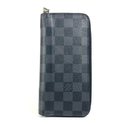 Pre-owned Louis Vuitton Black Damier Graphite Long Wallet (bi-fold) ()