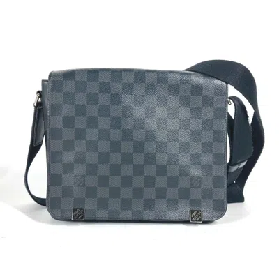 Pre-owned Louis Vuitton Black Damier Graphite Shoulder Bag ()