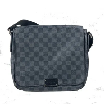 Pre-owned Louis Vuitton Black Damier Graphite Shoulder Bag ()