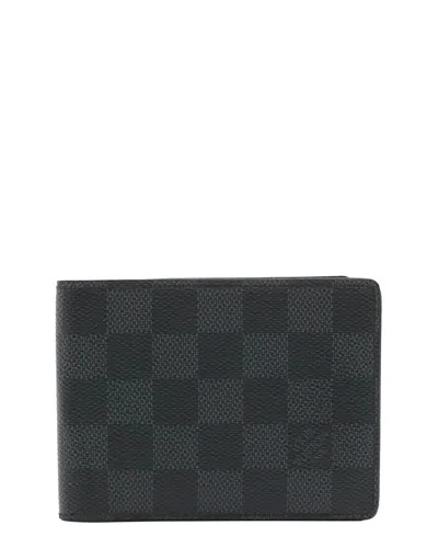 Pre-owned Louis Vuitton Black Damier Graphite Wallet (authentic Pre-loved)