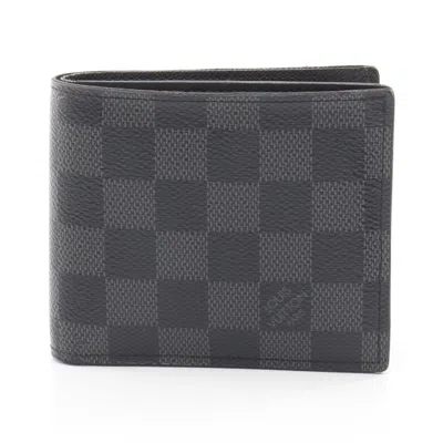 Pre-owned Louis Vuitton Black Damier Graphite Wallet (bi-fold) ()