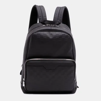 Pre-owned Louis Vuitton Black Damier Infini Campus Calf Leather Backpack