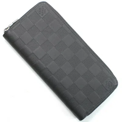 Pre-owned Louis Vuitton Black Damier Infini Long Wallet (bi-fold) ()