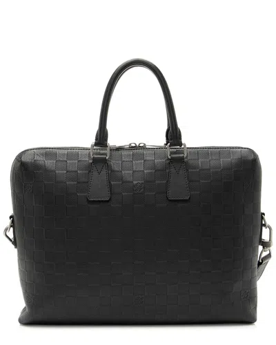 Pre-owned Louis Vuitton Black Damier Infini Porte-documents Jour Briefcase (authentic Pre-loved)