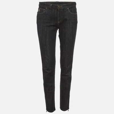 Pre-owned Louis Vuitton Black Denim Slim Fit Jeans M/waist 30"