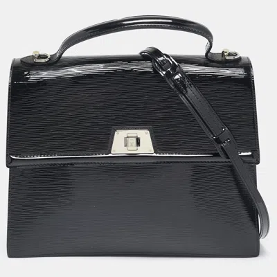Pre-owned Louis Vuitton Black Electric Epi Leather Sevigne Gm Bag