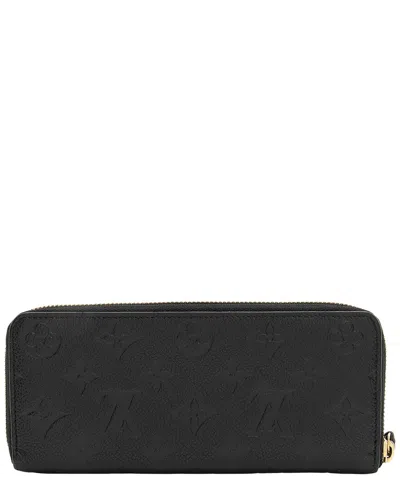 Pre-owned Louis Vuitton Black Empreinte Leather Clemence Wallet (authentic Pre-loved)