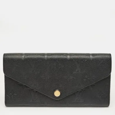 Pre-owned Louis Vuitton Black Empreinte Leather Josephine Wallet