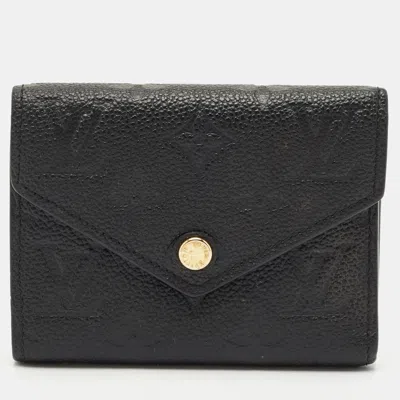 Pre-owned Louis Vuitton Black Empreinte Leather Victorine Wallet