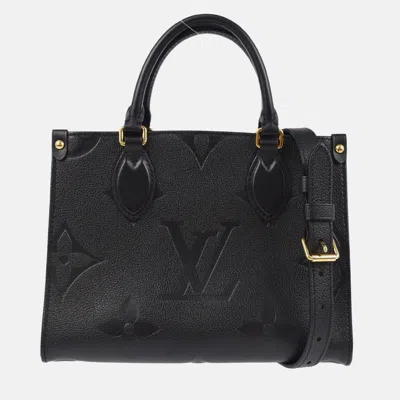 Pre-owned Louis Vuitton Black Empreinte Onthego Pm 2way Tote Bag