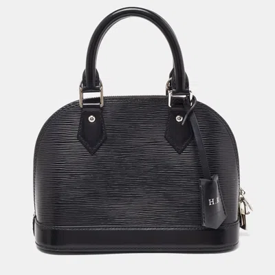 Pre-owned Louis Vuitton Black Epi Leather Alma Bb Bag