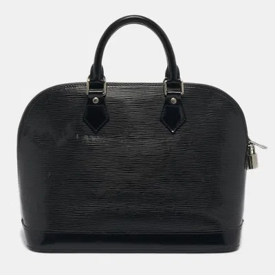 Pre-owned Louis Vuitton Black Epi Leather Alma Pm Bag