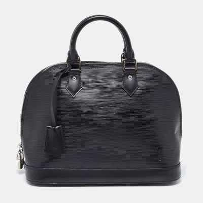 Pre-owned Louis Vuitton Black Epi Leather Alma Pm Bag