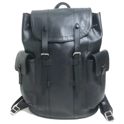 Pre-owned Louis Vuitton Black Epi Leather Backpack ()