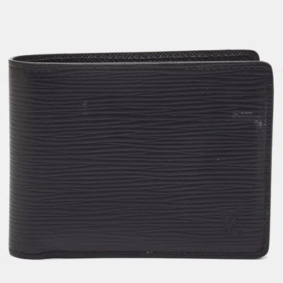 Pre-owned Louis Vuitton Black Epi Leather Bifold Wallet